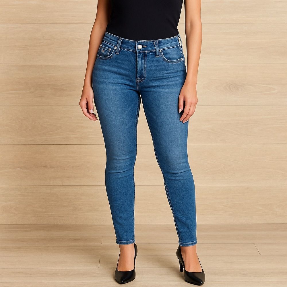 True Religion Jennie Curvy Mid Rise Super Skinny Jeans Women’s 34 Stretch Denim
